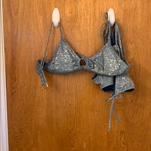 Green and gold string bikini l/xl